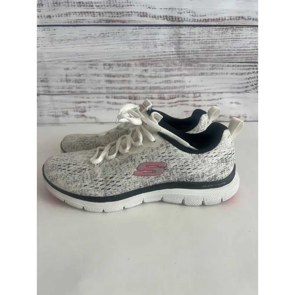 Skechers Women's Flex Appeal 4.0 sneakers White Pink Black Size 7